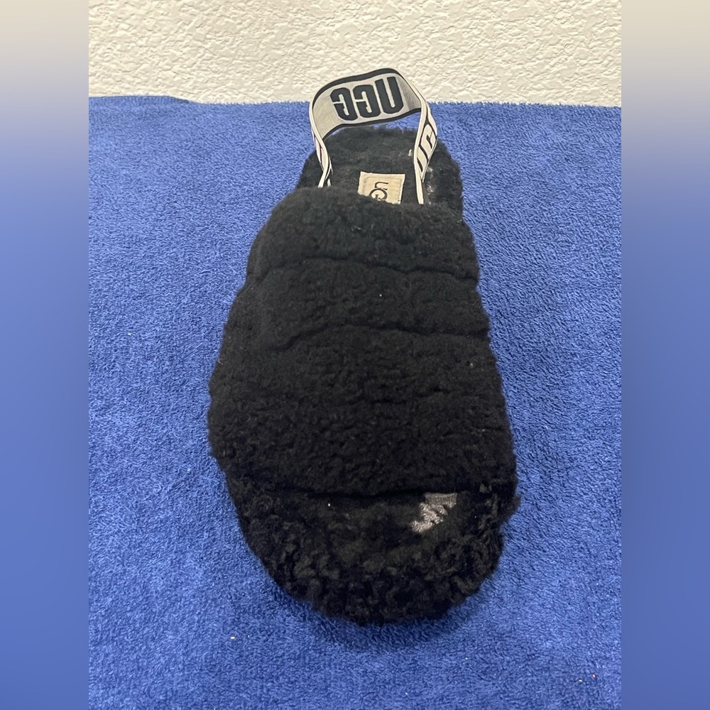 Ugg Cozy Stylish Fluff Yeah Slide Slippers Black Size 2Y - Picture 4 of 16